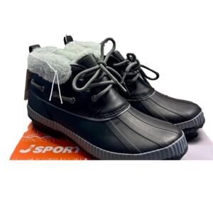 JSport Jambu Women's Boots Short Duck Black Size 10 NEW NIB